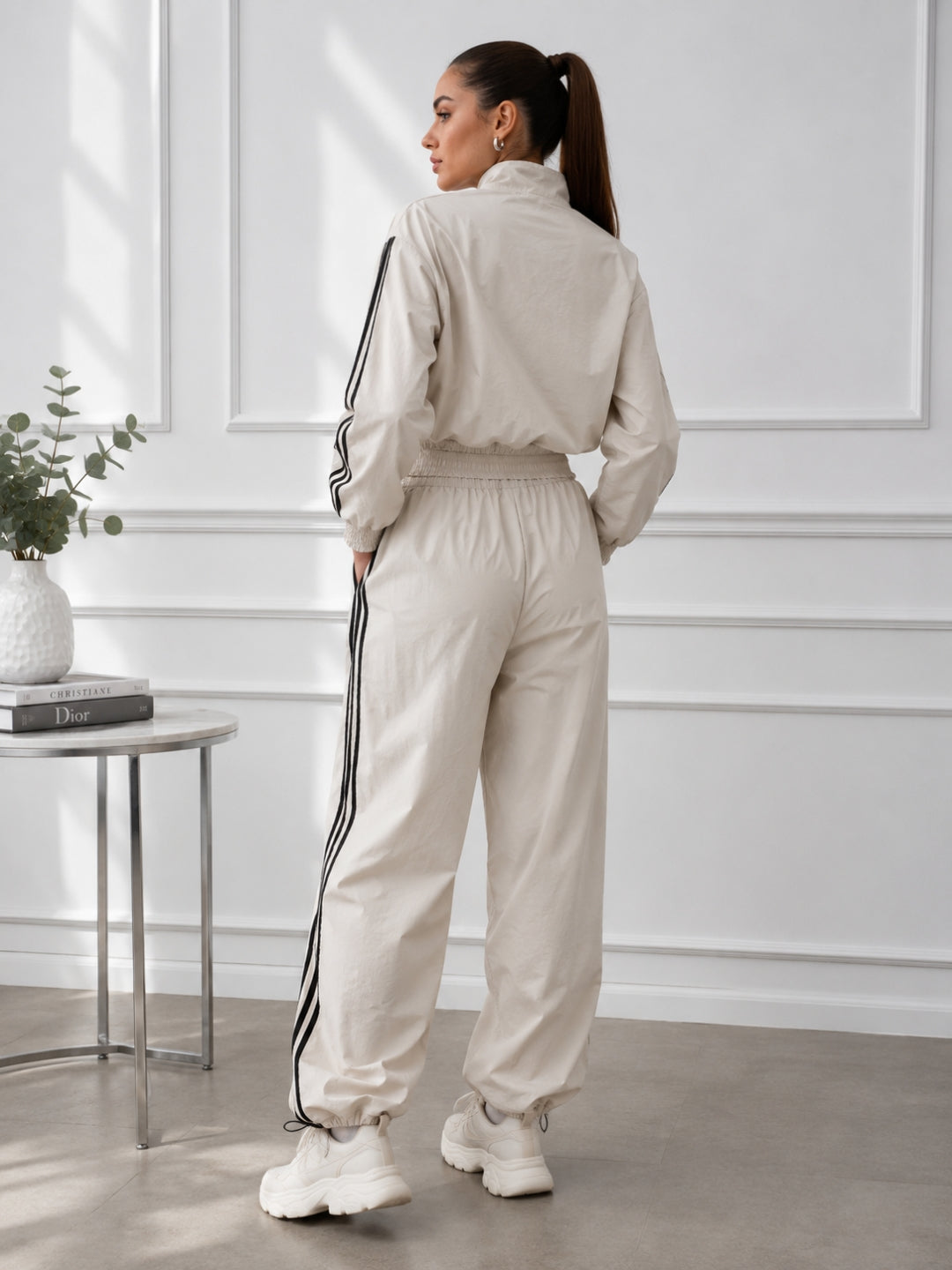 Clobug Women White Full Sleeve Coord Set