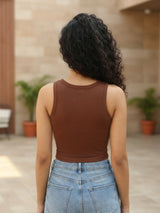 Clobug Women’s Ribbed Sleeveless Crop Top