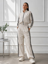 Clobug Women White Full Sleeve Coord Set