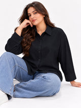 Clobug Women Plus Size Full Sleeve Formal Shirt