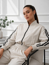 Clobug Women White Full Sleeve Coord Set