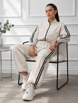 Clobug Women White Full Sleeve Coord Set