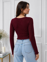Clobug Women Square Neck Top