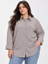 Clobug Women Plus Size Full Sleeve Formal Shirt