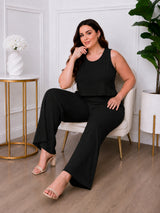 Women's Plus Size Green Halter Neck Co-Ord Set