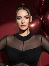 Sheer Long Dress With Full Sleeve