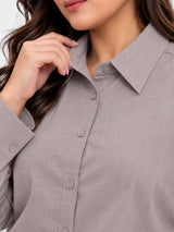 Clobug Women Plus Size Full Sleeve Formal Shirt