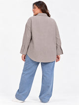 Clobug Women Plus Size Full Sleeve Formal Shirt