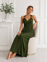 Women's Olive Green Maxi Dress