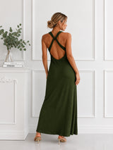 Women's Olive Green Maxi Dress