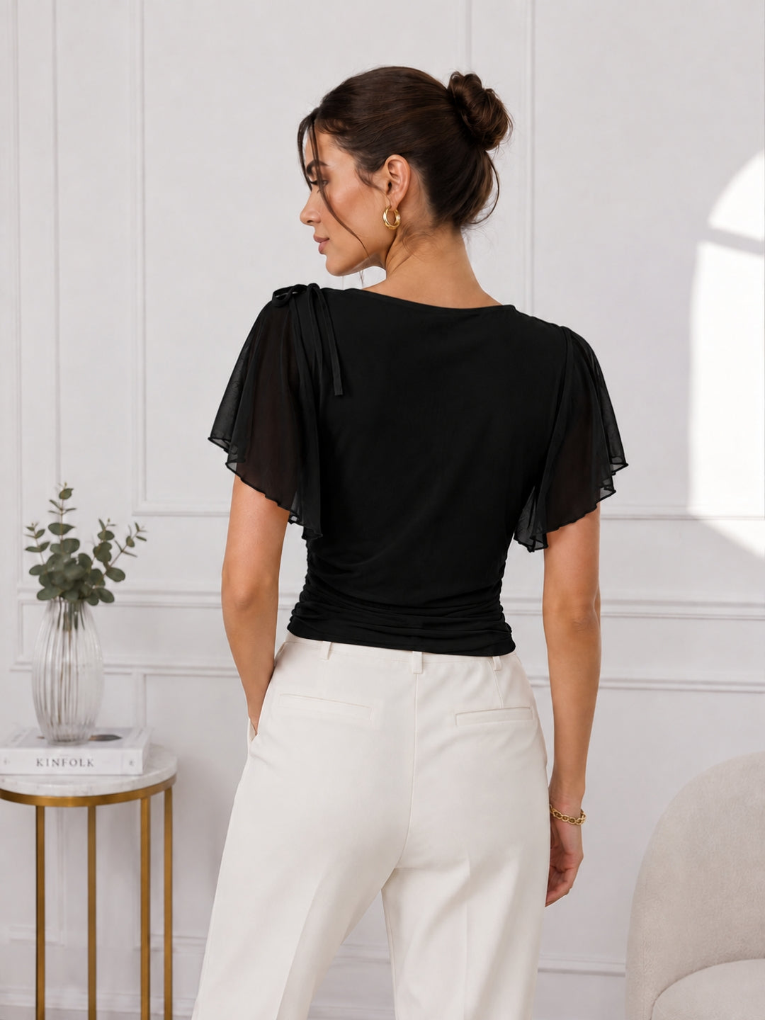 Clobug Women Cowl Neck Top