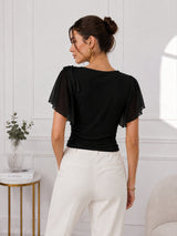 Clobug Women Cowl Neck Top
