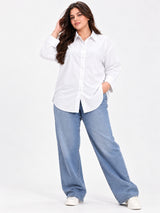 Clobug Women Plus Size Full Sleeve Formal Shirt