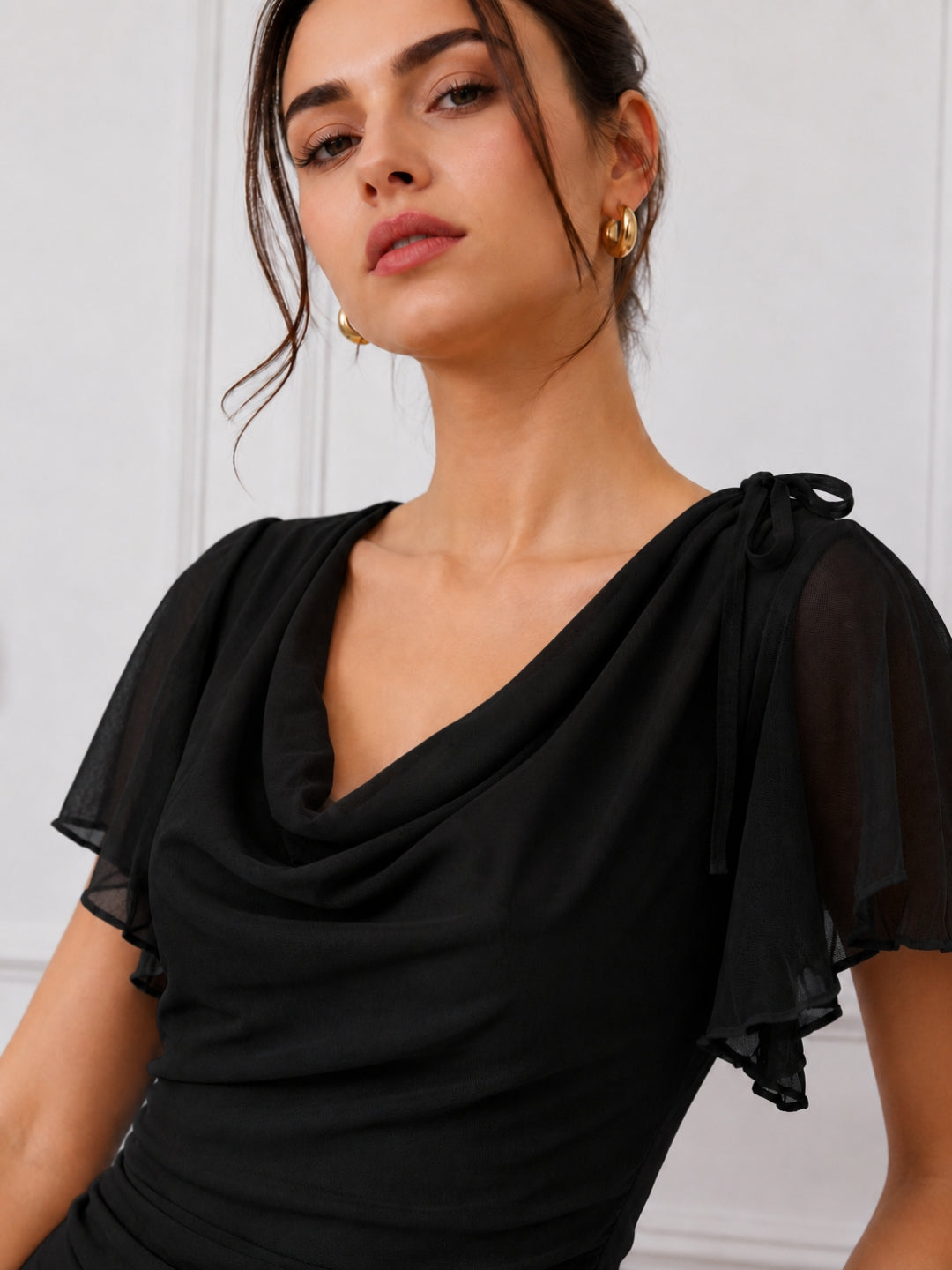 Clobug Women Cowl Neck Top