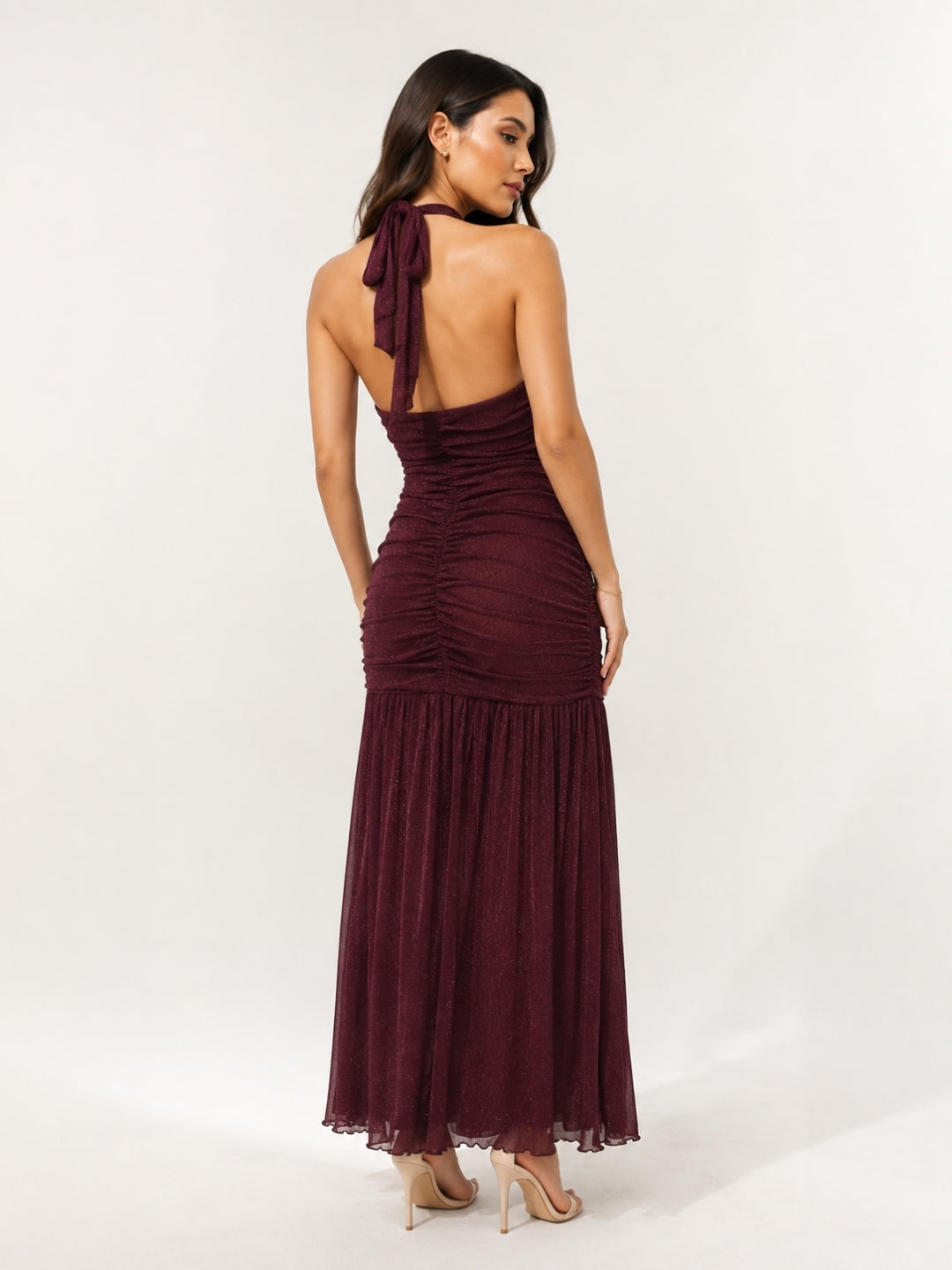 Clobug Women Maxi Maroon Dress