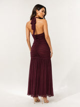 Clobug Women Maxi Maroon Dress
