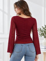Clobug Women Full Sleeve Mesh Top
