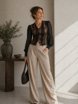 Women's V-neck Full Sleeve Top