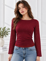 Clobug Women Full Sleeve Mesh Top