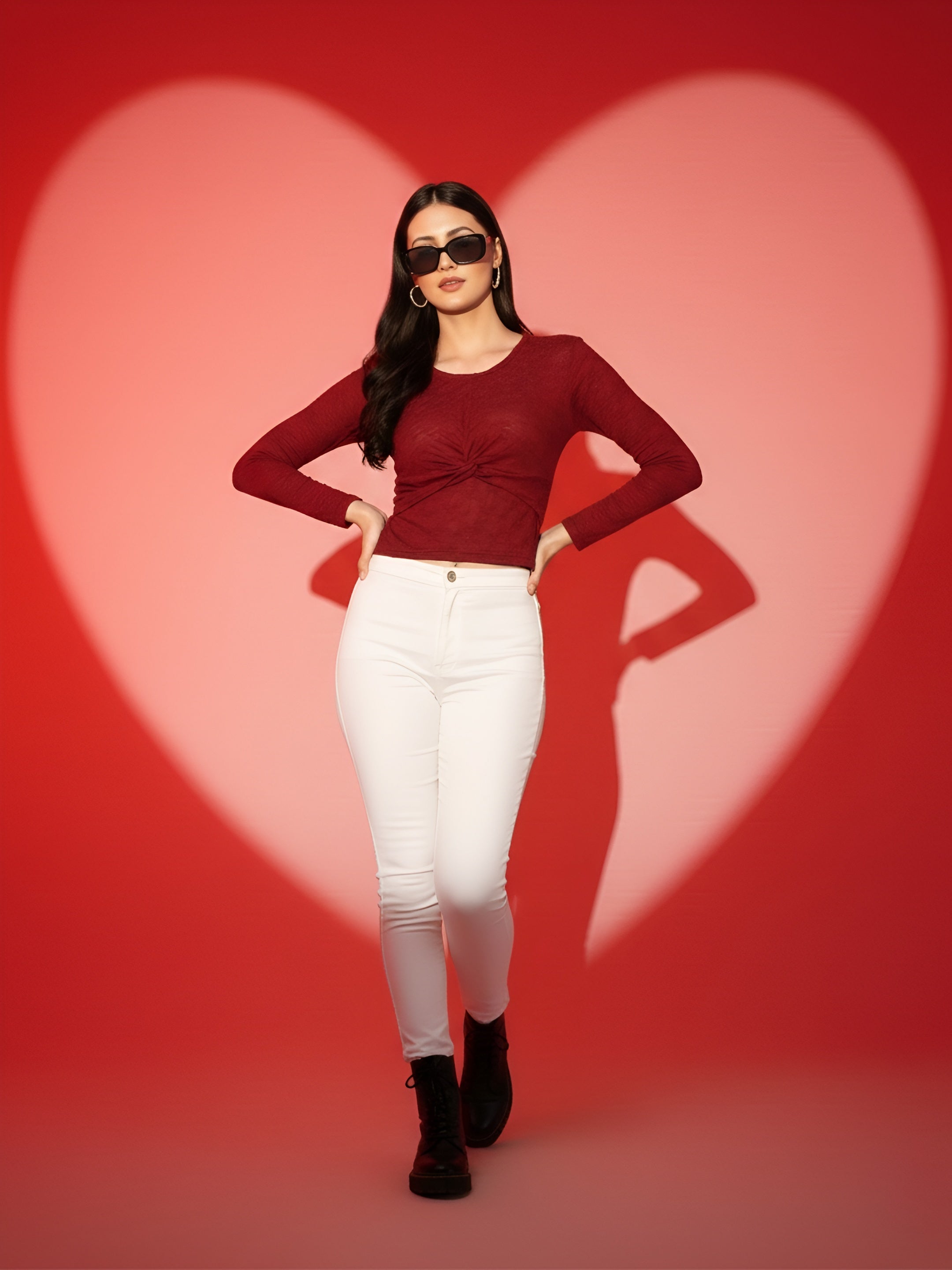 Clobug Stylish Solid Round Neck Top for Women – Trendy Summer Top