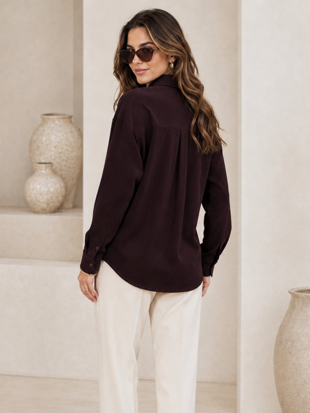 Clobug Textured Shirt With Full Sleeve & Point Collar