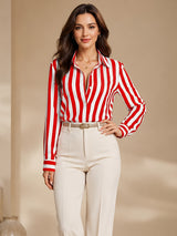 Clobug Women Vertical Striped Multi Shirt