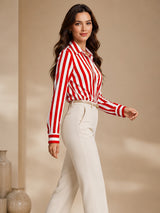 Clobug Women Vertical Striped Multi Shirt