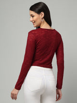 Clobug Stylish Solid Round Neck Top for Women – Trendy Summer Top