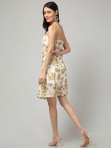 Clobug Women Stylish Printed A-line Midi Dress– Trendy Summer Dress