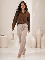 Clobug Textured Shirt With Full Sleeve & Point Collar