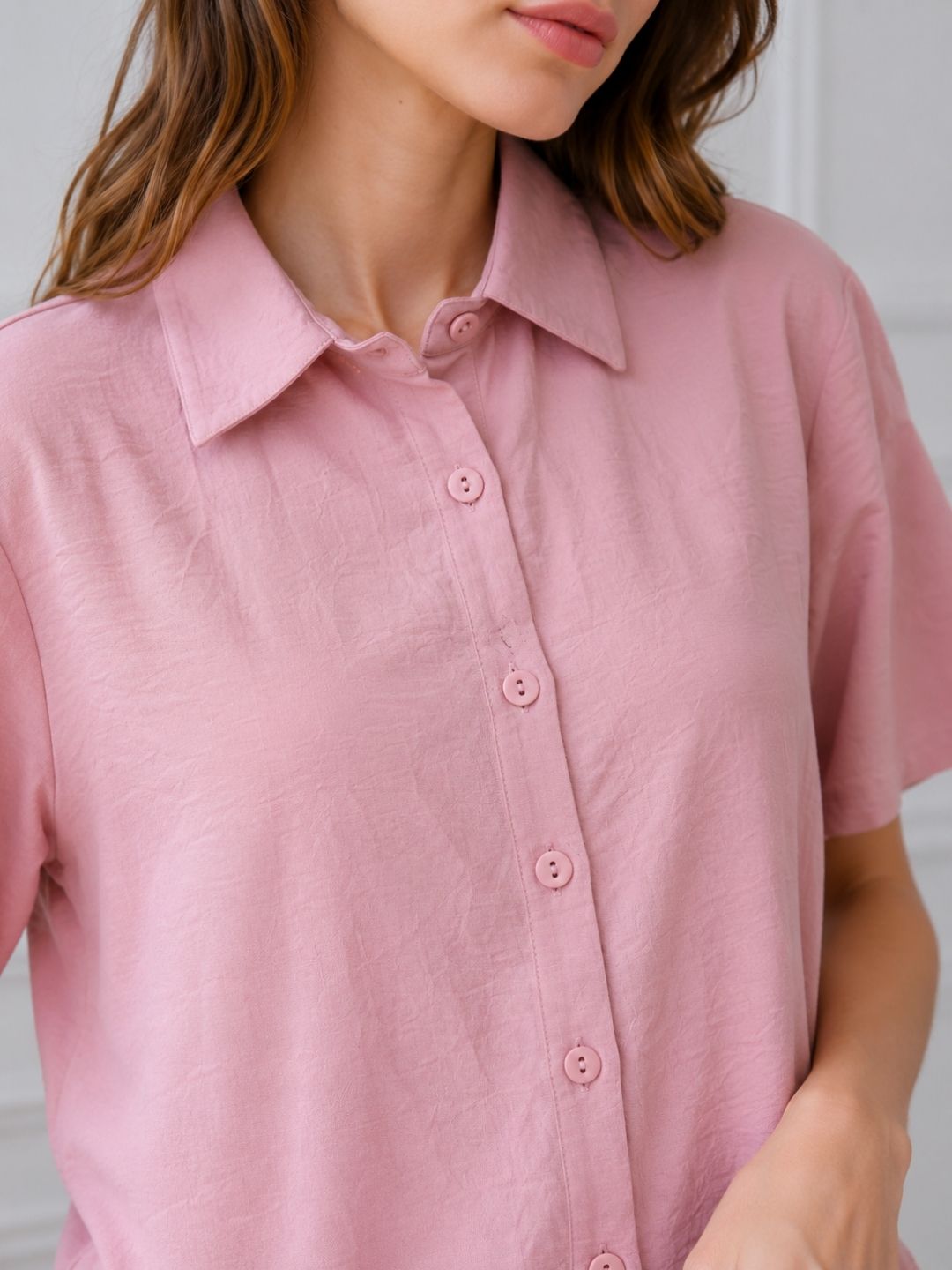 Women's Pink T-shirt And Pant Co-ord Set