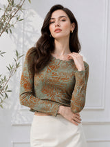 Clobug Women Cotton Blend Print Top