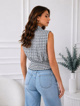 Women's Check Print Top