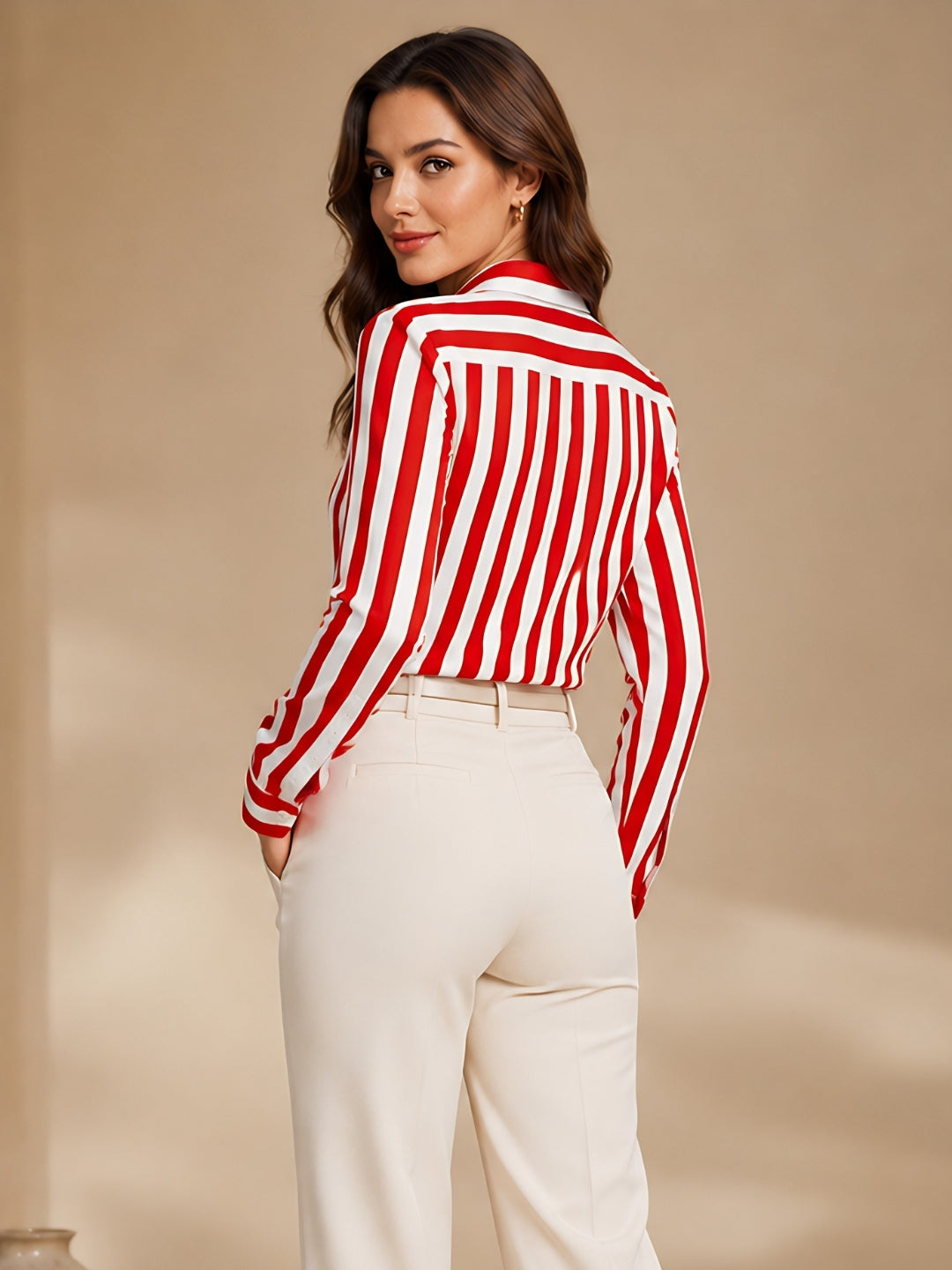 Clobug Women Vertical Striped Multi Shirt