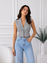 Women's Check Print Top