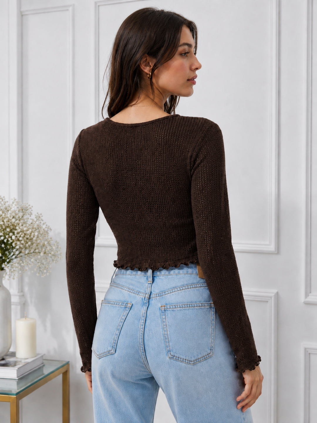 Clobug Women Square Neck Top