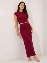 Clobug Women Top & Skirt Co-ord Set