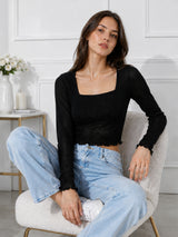 Clobug Women Square Neck Top
