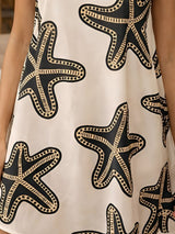 Clobug Women Printed A-line Sleeveless Dress