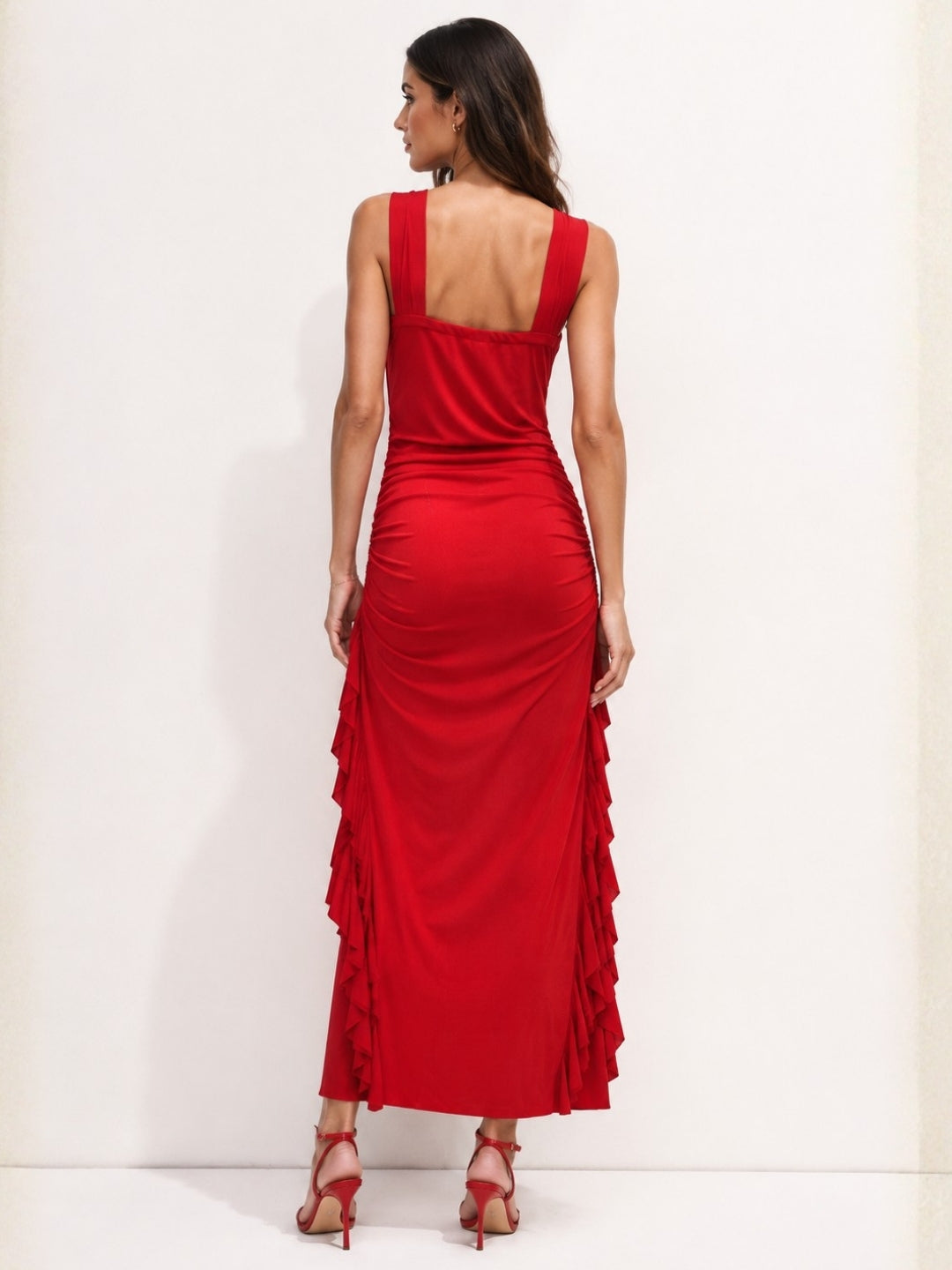 Clobug Women Sweetheart Neck Sleeveless Maxi Dress
