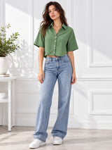 Clobug Women Green Shirt