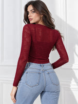 Clobug Stylish Solid Round Neck Top for Women – Trendy Summer Top