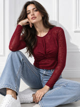 Clobug Stylish Solid Round Neck Top for Women – Trendy Summer Top