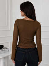 Clobug Women Full Sleeve Mesh Top