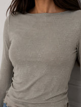 Clobug Women Full Sleeve Mesh Top