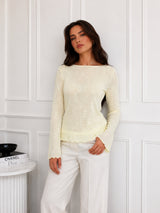 Clobug Women Full Sleeve Mesh Top