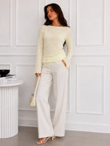 Clobug Women Full Sleeve Mesh Top