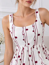 Maroon Geometric Tunic Top
