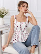Maroon Geometric Tunic Top