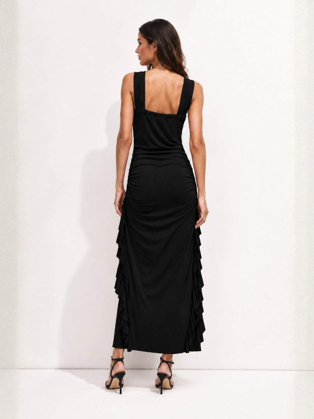 Clobug Women Sweetheart Neck Sleeveless Maxi Dress